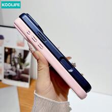 Koolife 粉色貝殼圖案手機殼，PC+TPU 防摔保護殼，亮面珍珠母貝紋理，適用於 Apple 17/17 Pro/17 Pro Max/16/15 - 粉色 - 查看 5