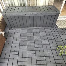 27/44pcs Interlocking Outdoor Plastic Floor Tiles (30.48cm X 30.48cm) - Slip-Resistant Deck Tiles For Patio, Poolside, Backyard - Easy Installation - XBK (27PCS) - Gray - View 3