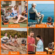 Yoomue A 20000mAh Portable LED Camping Fan With Built-In Lighting And Digital Display Screen, Rechargeable USB Outdoor Cooling Fan, Suitable For Tents, Hiking, And Fishing, Sturdy And Compact Design, Green And Orange Styles, Is A Must-Have For Hiking, With Sturdy Handle Function, Suitable For Camping Equipment. - Orange Color - View 10
