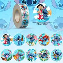 500 miếng/cuộn Hình dán Stitch hoạt hình dễ thương, Băng dính trang trí hoạt hình, Thiết kế chủ đề hoạt hình, Tông màu nhẹ nhàng, Hình dán chống thấm nước, Thích hợp để trang trí DIY trên sổ tay, điện thoại, hành lý, máy tính xách tay, tủ lạnh, xe đạp, quà tặng dễ thương, Tuyệt vời cho đồ thủ công, gói quà, trang trí điện thoại và cốc, chủ đề sinh nhật và các dự án DIY. - Nhiều màu - Xem 1