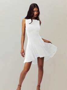 Women Midi Dresses - White - View 2