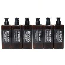 3pcs 500ml/16.9oz Refillable Plastic Pump Bottles, Includes Labels, Reusable For Shampoo, Body Wash, Cosmetics, Bathroom Shower Containers - Brown - View 20