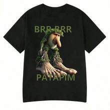 Nueva camiseta estampadaItalian Brainrot Viral Meme Funny‑Shirt Men Women Cotton Tees Y2k Tops, Breathable Casual‑Shirt, Multiple Sizes S‑XXXXL,Camisetas para mujer, camisetas para hombre, conjuntos para padres e hijos, camisetas con estampados de emojis populares, camisetas con diseños de anime y videojuegos, camisetas de apoyo al Mundial - Negro - Ver 1