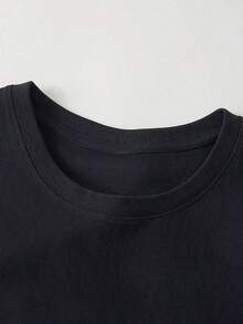 Soft 2026Camiseta gráfica de experimento científico PCR para mujer de talla extra large - Manga corta y cuello redondo, mezcla elástica, top casual de verano con diseño colorido de prueba PCR, blanca con estampado colorido, camiseta gráfica de verano divertida y cómoda.patrón genial - Negro - Ver 4