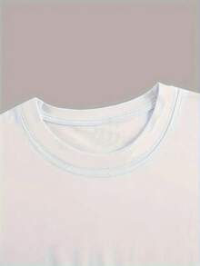 Camiseta Casual de Manga Corta para Mujer con Diseño Floral en el Pecho, Perfecta para el Verano, Ligera y Transpirable, Ideal para Uso Diario - Blanco - Ver 6