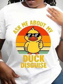 Camiseta "Pregúntame Sobre Mi Disfraz de Pato", Regalo Divertido para Adultos, Camiseta con Cara de Pato Abatible, Regalo Bocanada para Adultos y Niños.Camiseta con meme - Blanco - Ver 6