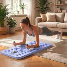 Foldable Full Body Home Fitness Board, Push-Up Stands,Push-Up Board,Abdominal Workout Board,Multifunctional Plank Exercise Trainer With Pull Rope, Portable Abdominal Workout Equipment For Core Training, Indoor Gym Strength Training Machine For Women - Multicolor - View 3