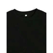 Women's Halloween Graphic T-Shirt With Slogan, Soft And Comfortable, Black, Vintage Urban Style, Unisex, Cotton, Short Sleeve, Round Neck - 黑色 - 查看 2