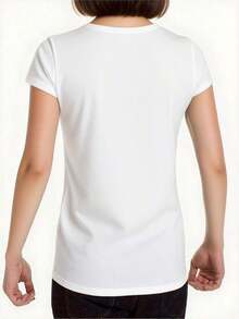 Camisetas de Verano Vintage para Mujer, Cómodas, Suaves y Transpirables, Lindas y Elegantes, Perfectas para Atuendos Casuales, Viajes, Ocio, Actividades al Aire Libre y Regalos para Familiares y Amigos, Camiseta con Estampado para el Día de la Madre - Blanco - Ver 5