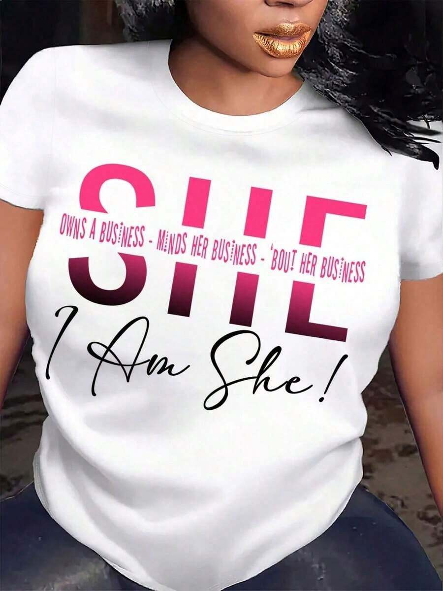 2026VaVaLuxe Camiseta Casual Estampada de Manga Corta para Mujer, Camisetas Gráficas de Primavera Verano, Tops Frescos de Verano para Mujer, Ropa Fresca de Verano para Mujer - Blanco 7 - Ver 1