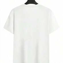 New Casual T-Shirt On The Market, Vintage 80s Boy Band Style, Short Sleeve White T-Shirt For Adults, 100% Cotton, Durable - 白色 - 查看 3
