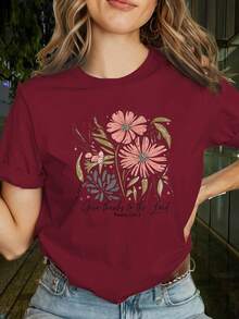 Limited Edition Women's T-Shirt, Comfortable And Stylish, With "Thank You, Lord" Print, Psalm 130:5, Matching Set For Friends, Casual Loose Fit, Versatile, Comfortable And Skin-Friendly, Crew Neck. Custom Print, Matching Set For Friends, Casual Loose Fit, Versatile, Comfortable And Skin-Friendly, Women's Crew Neck T-Shirt. Lightweight Cotton. - 綠色 - 查看 8