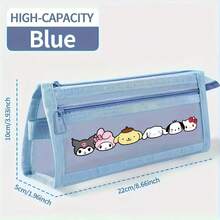 1 hộp đựng bút lưới hai lớp Sanrio, túi đựng văn phòng phẩm trong suốt dung tích lớn, túi đựng đồ dùng văn phòng phẩm tối giản in hình hoạt hình. - A - Xem 14