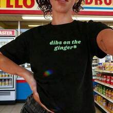 Camisetas Gráficas Divertidas de los 90 para Mujer con Estampado "Irish Dibs On The Ginger", Camisetas Casuales Transpirables de Mezcla de Algodón Premium Suave con Cuello Redondo y Manga Corta para el Día de San Patricio, Conjuntos de Primavera para Mujer, Conjuntos para Brunch, Camisetas de Mujer, Ropa de Verano camisetas bonitas para mujer camiseta estilo y2k mujer - Estilo - Ver 2