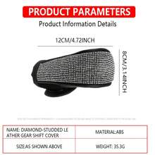 Shiny Rhinestone Car Gear Shift Knob Cover, Automatic Gear Shift Cover, PU Leather Anti-Slip Protective Sleeve, Enhances Car Interior Elegance, Suitable For Car Interior Decoration Exquisite Gift, Universal Car Interior Decoration Accessory - Multicolor - View 6