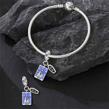 Vectoflux 1pc S925 Sterling Silver Grim Reaper Upright Pendant, Suitable For Handmade Bracelet, Necklace, Keychain, DIY Pendant, Women's Gift, Suitable For Birthday, Party, Holiday - PAC1821 - View 3