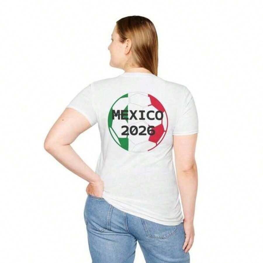 Camiseta de Fútbol México 2026 _ Bandera Mexicana Copa Mundial de Fútbol - Negro - Ver 1