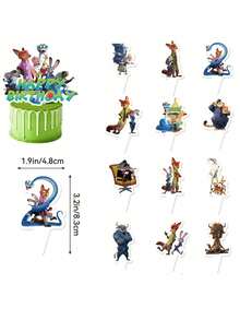 Disney Zootopia-Themed Cartoon Party Set Includes A Banner Spiral Pendant And Party Decorations Suitable For Birthday Parties, Wedding Receptions, Graduation Ceremonies, Holidays, Outdoor Camping, Family Gatherings, And More - View 4