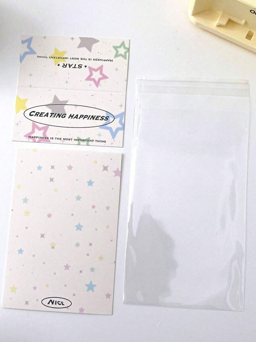10pcs/Set Korean Ins Style Cartoon Greeting Cards Best Wishes Bouquet Message Card Event Party Invitations Cards Supplies - Multicolor - View 1