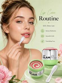 Pudaier MIMI GLAM Rotating Lip Mask Overnight Repair Lip Care Cream Deep Moisturizing Non-Sticky Sleep Lip Balm With Small Spatula Suitable For Spring And Summer Use Suitable As Birthday Gift Or Mother's Day Gift - 01 - View 2
