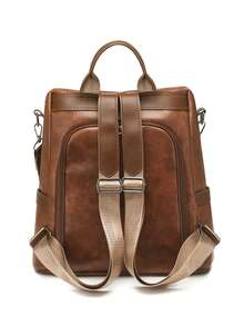 Luxury Women's Designer Brand Large Capacity Multi-Functional Travel Backpack, High-Quality Girls' Backpack - Brown - View 7