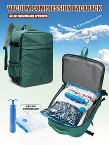 Myco 15.75x7.87x9.84 英寸登机行李包，适合航空旅行、休闲背包和书包，采用耐用尼龙材质，多隔层设计，符合航空公司随身行李标准，拉链封口，简约设计，旅行包/行李袋/过夜包，大容量旅行收纳包，邮轮旅行必备，度假必备，男女皆宜，旅行必备，假日必备，旅行必备。 - 彩色 - 查看 12