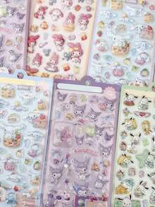 3D Cube Stickers, Cute Cartoon Embossed Stickers, Scrapbooking Decorations, Sealing Stickers, Kids Fun Stickers, Tile Stickers, Cartoon Anime Gifts, Kids Stickers, Cubic Holiday Party Birthday Graduation Christmas Thanksgiving Gifts, Random Cute 3D Dot Stickers, Cute Cartoon Animal Design Kids Gifts, Soft Toys, Stress Relief, DIY Phone Case Decor, Removable Reusable, Some Designs May Have Color Difference - Multicolor - View 1