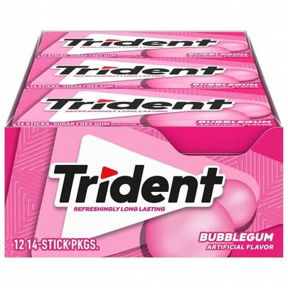  Trident Watermelon Twist Sugar Free Gum, 12 Packs Of 14 Pieces (168 Total Pieces)
