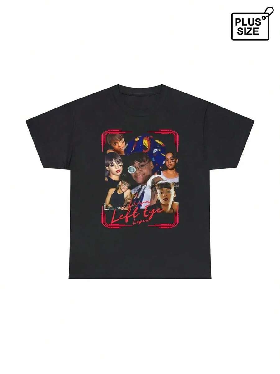 Camiseta unisex Lisa Left Eye Lopez-Estampado con el nombre y el retrato de un rapero icónico, diseño holgado con cuello redondo, una prenda que encarna la cultura musical, adecuada para uso casual y actividades de baile (representa la imagen icónica del rapero).Ropa de apoyo para fans, camisetas de conciertos, temas clásicos de rap.ParaFiesta&DiarioDesgaste, PerfectoParaVacaciones&Tiempo de juego, genialParaFiesta&FamiliaVacaciones, EscuelaWearStreetEstilo, a la modaModa, TendenciaClimaRopa de veranoInformalWearStreetEstilo, a la modaModa, TendenciaClimaRopa de veranoInformalRopa - Negro - Ver 1