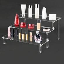 1-4 Tier Clear Acrylic Trapezoidal Display Shelf, Durable Storage Rack For Muffins, Perfumes, Dolls, Surprise Boxes. - 20x8cm 4 Layer - View 8