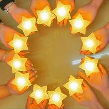1 pieza/2pcs Luces de estrella pequeña de mano, accesorios de actuación en escenario, accesorios decorativos de estrella de cinco puntas brillante de mano, adecuados para actuaciones de danza, actuaciones de coro, conciertos, fiestas, cumpleaños y actuaciones festivas - Multicolor - Ver 3