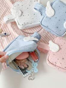 1 PC Angel Hand-Held Makeup Bag, Student High-Value Sanitary Pad Storage Bag, Hand In Hand Carrying Lipstick Bag - Multicolor - View 8