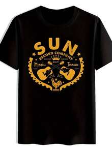 Camiseta unisex de manga corta, para hombreVintageMúsicaPatrimonioPatrónCamiseta-LigeronegroCamisetaconSOLRECORDACIÓNEMPRESAretrodiseñoMemphis&NashvilleTNtexto-Transpirablecamisaadecuadoparaconciertoscasualropa-Idealregaloparapaísmúsicajugadoresamanteshombre, , , Dazymujer,romwehombres, bohochic,maestrasregalos,camisetaparaconjuntos de mujercon curvasparamu,y2k, - Negro - Ver 6