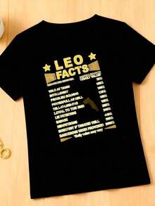Camisetas Divertidas 100% Algodón para Mujer Leo Fac-4Pure-Cotton - Negro 2 - Ver 4