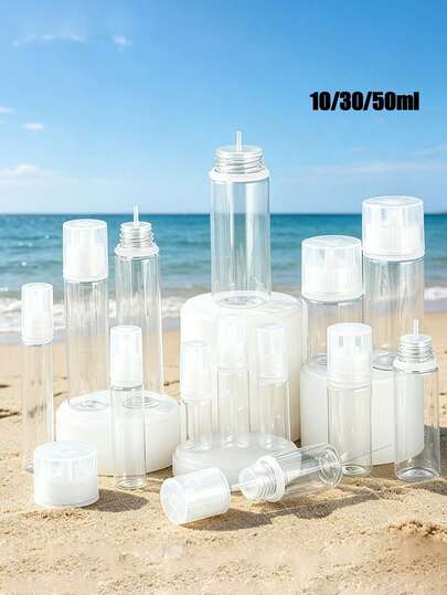 10 Peças Frascos Conta-Gotas Slim, Frascos Conta-Gotas Vazios de 10ml/30ml/50ml com Estilo de Aperto, Frascos Conta-Gotas Líquidos Compressíveis de PET com Tampas, Ideal para Volta às Aulas e Viagens, Portátil e Leve - Acessórios de Viagem