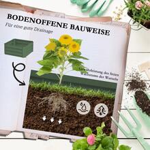 Raised Planter With Trellis, Flower Box And Vegetable Patch, Made Of Galvanized Steel, Ideal For The Garden And Balcony, Green - A - View 2