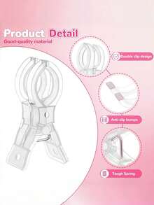 10pcs/5pcs/1pc Large Balloon Arch Clips - Heavy Duty 3.5 Inch Clear Plastic Spring Clips With Ergonomic Handles And Sturdy Bases, Suitable For Balloon Arch Kits, Birthday Decorations, Crafts, Woodworking, Photography Studios, Craft Supplies - Multicolor - View 9