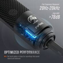 USB Microphone, Metal Condenser Recording Microphone For Windows, Cardioid Laptop Mic For Recording Vocals, Voice Overs, Streaming, Meeting, Videos-FIFINE K669B - View 4