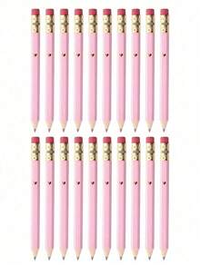 20 chiếc bút chì lục giác HB màu trắng có tẩy, dài 10cm, thích hợp cho trường học, văn phòng, làm quà tặng, đám cưới, tựu trường, trò chơi tiệc nhỏ và tiệc cô dâu. - Nhiều màu - Xem 8