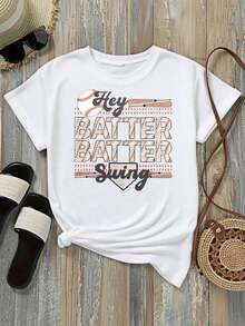 Camia de mujer con temática de béisbol, camia gráfica en blanco y negro, opciones de impresión de bate y pelota de béisbol, estilo deportivo casual de verano para mujeres, perfecta para días de juego, actividades al aire uso diario, camias de verano, camias gráficas, atuendos de verano para mujeres, camias gráficas, camias cortas para mujeres, tops para mujeres, vintage de algodón, ropa linda para mujeres, atuendo de Navidad para mujeres, vestidos elegantes de mujer, camisas, ropa deportiva para mujeres, gimnasio, , camisas deportivas para mujeres Ideal para regalar. Camisetas para mujer, camisetas para hombre, camisas > Elegantes. Estilo bohemio. Blusas suaves, transpirables y cómodas para mujer, ideales para primavera, verano y otoño, perfectas para vacaciones, viajes y uso diario, y para ver partidos. - Blanco - Ver 7