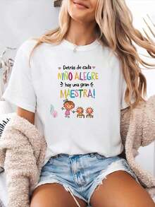 Under The RadarCamiseta floral para mujer, top casual de manga corta y cuello redondo - Estilo vintage urbano, camiseta unisex de algodón suelto de manga corta y cuello r - Blanco - Ver 7