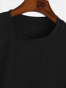 Camiseta de Mujer, Calavera Mexicana, Flores Coloridas, Camisa Casual Minimalista, Cuello Redondo, Manga Corta, Algodón Transpirable, Ropa Casual para Uso Diario, Tops para Salir para Mujer - Negro - Ver 5