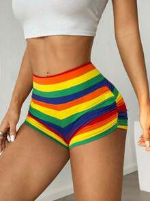Mallas cortas de esqueleto de Halloween con pliegues - Multicolor - Ver 4