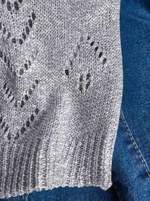 Ropa de punto casual de mujer de cuello en V sin mangas - Gris - Ver 4