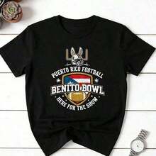 FIFARetro Mexico New Summer And Autumn Clothing, Vintage T-Shirt With World Cup Trophy Graphic, World Cup T-Shirt, Gift For Football Fans, World Cup T-Shirt, Retro National Team T-Shirt - Unisex Style, Perfect For Daily Leisure, Outings And Travel, Summer Short Sleeve Printed T-Shirt. - 黑色 8 - 查看 1