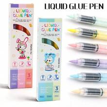 Pulpen Lem Cair Ujung Lembut Langsung, Lem Cepat Kering untuk Scrapbook Buatan Tangan, Lem Titik Berwarna Kreatif untuk Pelajar, Pengeluaran Cairan Presisi Langsung, Buka Tutup dan Oleskan Tanpa Menekan, Aliran Halus dan Stabil Tanpa Tembus Kertas, Ujung Lembut Halus, Mudah Beralih Antar Garis Halus, Memenuhi Beragam Kebutuhan Perekat, Solusi Sekali Usap untuk Seni dan Kerajinan - MultiWarna - View 1