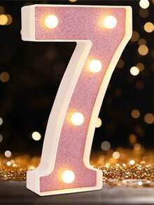 16cm 白色發光 A-Z LED 字母燈，電池供電，臥室裝飾字母夜燈，婚禮裝飾，生日派對裝飾，女孩房/兒童房裝飾字母燈，節日居家酒吧裝飾字母燈，字母燈 - 21cm粉紅色 - 查看 44
