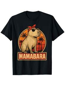 Camiseta unisex de manga corta, MamaBaraDivertidoCapibaraMamáCamisetaparaHombres&Mujeres-RetroCapibaraMamá&ImprimirconMAMABARALogotipoDiseño,InformalCortoMangaTee-PerfectoDía de la MadreDíaRegaloparaAnimalLoverstopsdemujer, MichaelJacksonGráficoCamisetaDulceDiseño,VeranoInformalDesgaste, CalienteClimaWear,camisetasparamujer,camisetasparahombre,playerasdehombre,,y2k,spiderman,regalosparaEsonovio,RetroVintage,playerasdehombregimnasio, spiderman, FIFACampeonato Mundial2026Camiseta,,regalosparaEsonovio, - Negro - Ver 6