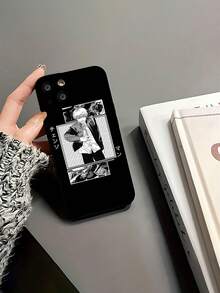 Manga de Denji  en blanco y negrofunda de teléfono Fundas compatibles con ,Apple,VIVO,OPPO,,, y Honor.Fabricadas en silicona TPU,ofrecen protección contra golpes y caídas. - Negro - Ver 6