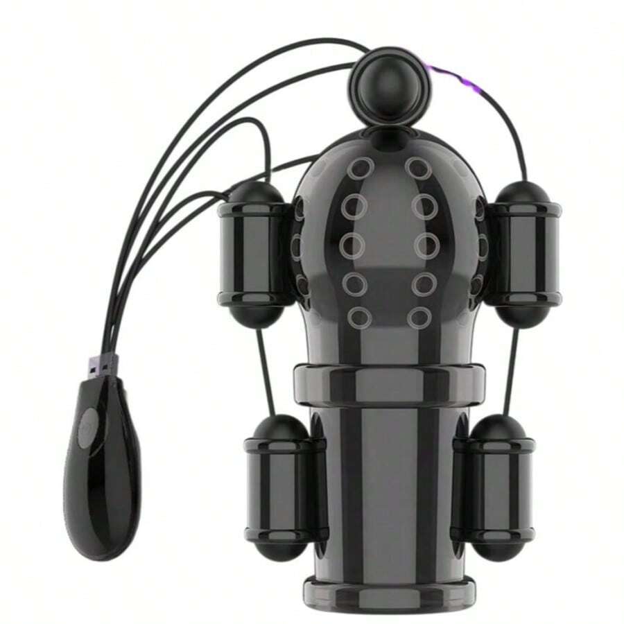 Rotating Penis Trainer Vibrating Cock Sleeves Vibrator Electric Tool Shock Bullet Stroker Massager Penis Head Massager Glan Trainer Rechargeable Adult Sex Toys For Men Masturbations - 均碼 - 查看 1